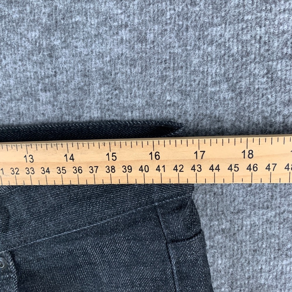 Naked & Famous Selvedge Jeans Men 33x33 Super Skinny Guy Stretch Black - Picture 6 of 12